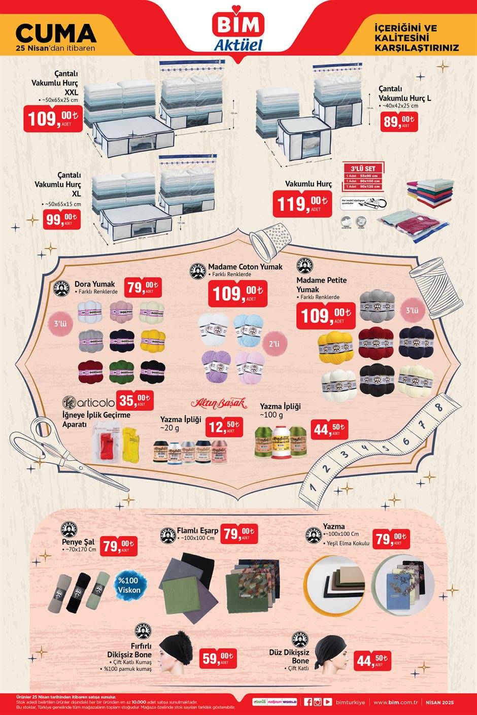 BİM 25 Nisan Cuma aktüel kataloğunu yayınladı! 2